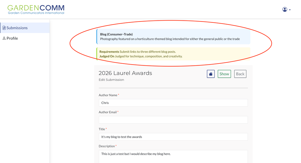 submission requirements submission requirements